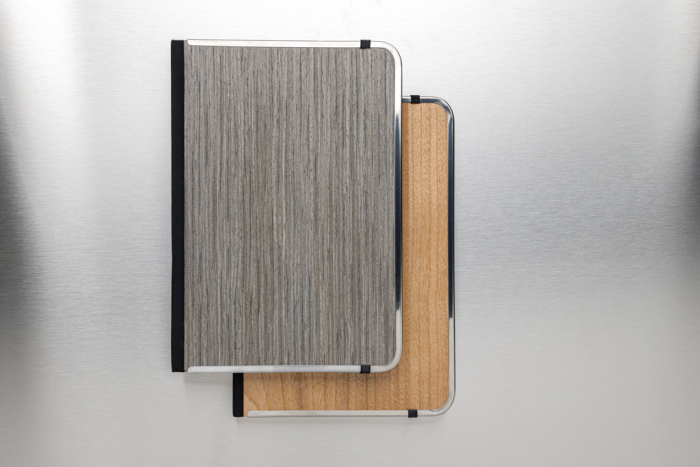 Cuaderno de lujo Treeline A5 con tapa de madera. Blocs de nota con goma de lujo promocionales personalizados. Regalos de empresa y corporativos personalizados.