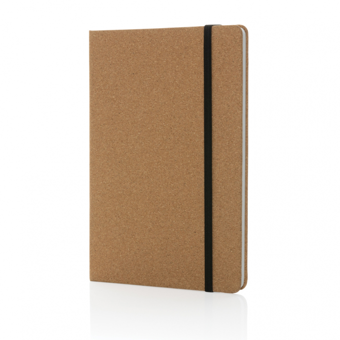 Cuaderno Stoneleaf A5 de corcho y papel piedra. Blocs de notas con goma ecológicos promocionales personalizados. Regalos de empresa y corporativos personalizados.