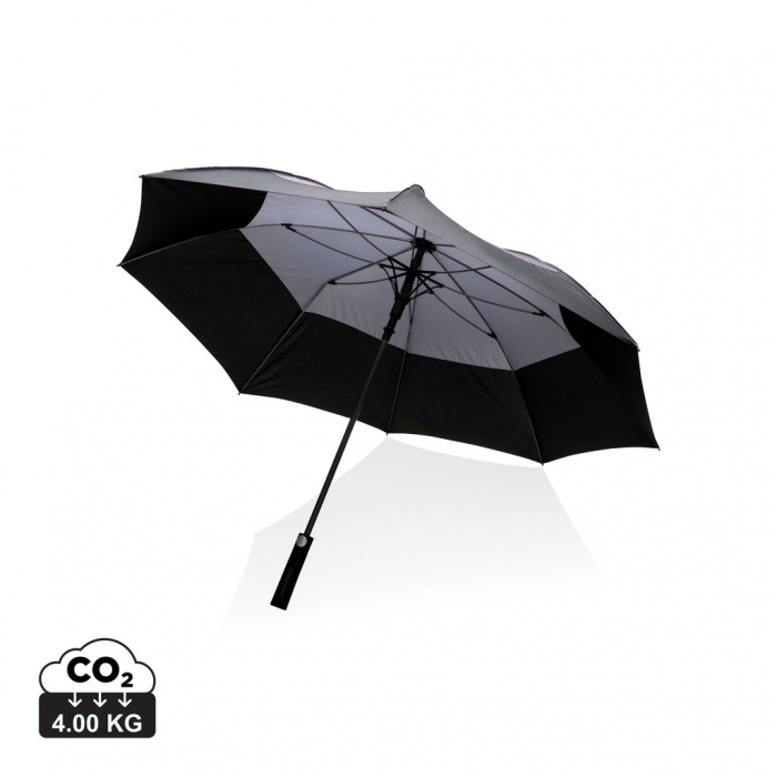Paraguas 27" automático RPET 190T Impact AWARE™. Paraguas bicolores elegantes promocionales personalizados. Regalos de empresa y corporativos personalizados.